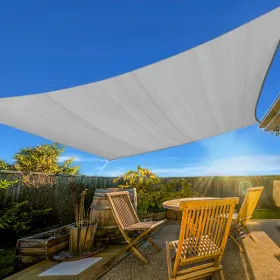 16'X16' Light Grey HDPE Sunshade Sail