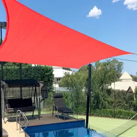 10'X10' Scarlet HDPE Sunshade Sail