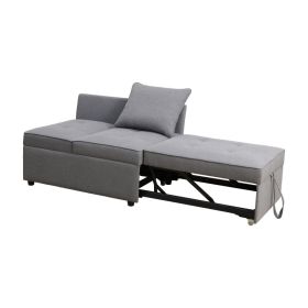 Pickup Only--Deep Grey Sackcloth Living Room Sofabed