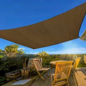 13'X20' Mocha HDPE Sunshade Sail