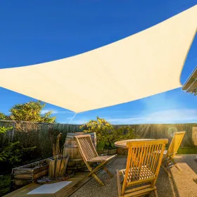 10'X13' Cream HDPE Sunshade Sail