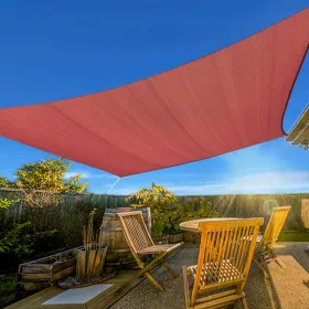 10'X13' Rust Red HDPE Sunshade Sail
