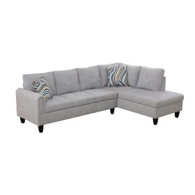 Only Self Pickup--Grey Flannel 3-Piece Living Room Sofa Set (Option: F09711B   2PCS  C.S)