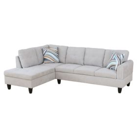Only Self Pickup--Light Grey Fluffy Fabric Living Room Sofa (Option: F09920A   2PCS  S.C)