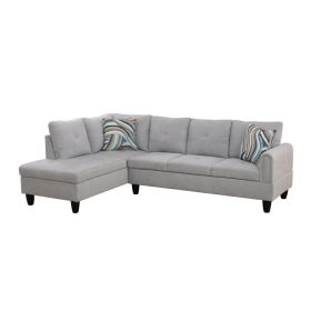 Only Self Pickup--Grey Flannel 3-Piece Living Room Sofa Set (Option: F09711A   2PCS   S.C)