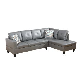 Pickup Only--Black Grey Linen 3-Piece Sofa Living Room Sofa Set (Option: F09911B2PCS  S.C)